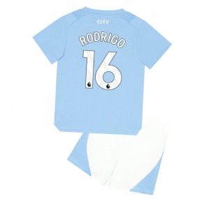 Maillot de foot Manchester City Rodri Hernandez #16 Domicile enfant 2023-24 Manches Courte (+ pantalon court)